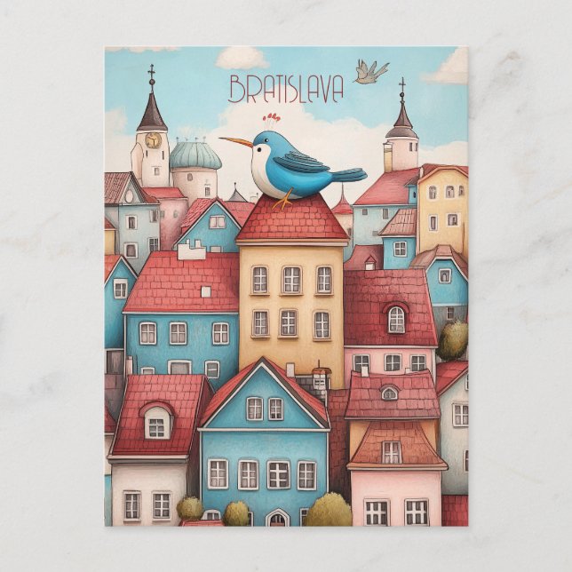 Cartão Postal Viagem para Bratislava Eslováquia (Frente)