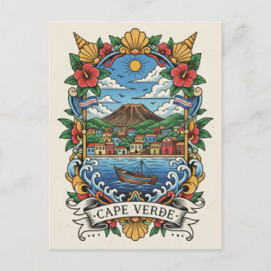 Cartão Postal Viagem para Cabo Verde