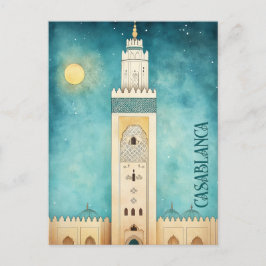 Cartão Postal Viagem para Casablanca Marrocos