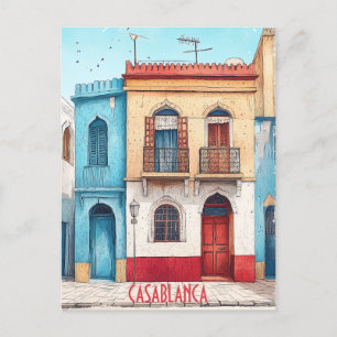 Cartão Postal Viagem para Casablanca Marrocos