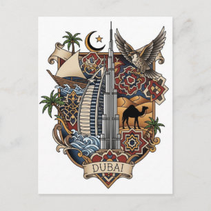 Cartão Postal Viagem para Dubai