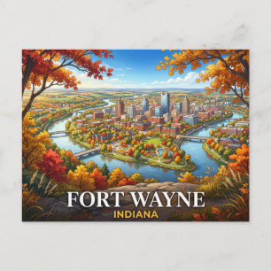 Cartão Postal Viagem para Fort Wayne Indiana