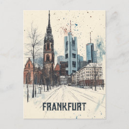 Cartão Postal Viagem para Frankfurt am Main Alemanha