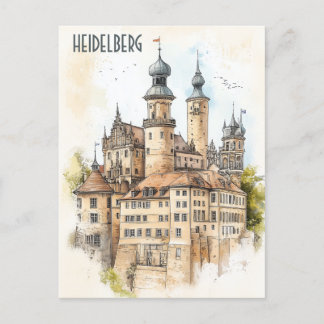 Cartão Postal Viagem para Heidelberg Alemanha