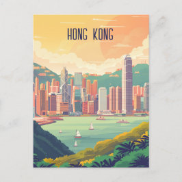 Cartão Postal Viagem para Hong Kong