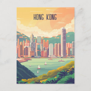 Cartão Postal Viagem para Hong Kong