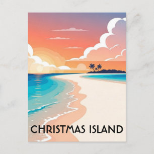 Cartão Postal Viagem para Ilha Christmas