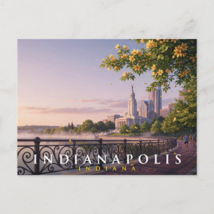 Cartão Postal Viagem para Indianapolis Indiana 