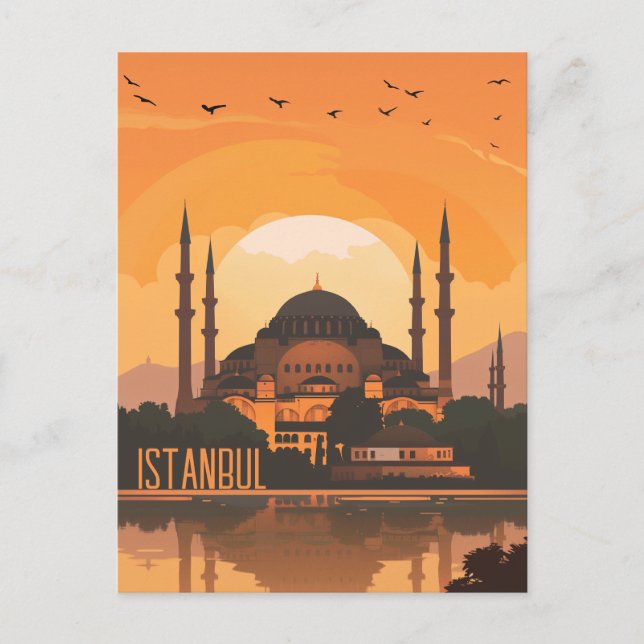 Cartão Postal Viagem para Istambul (Frente)