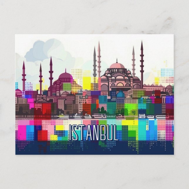 Cartão Postal Viagem para Istambul (Frente)