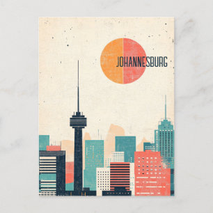 Cartão Postal Viagem para Joanesburgo África do Sul
