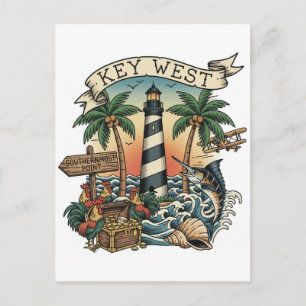 Cartão Postal Viagem para Key West Flórida