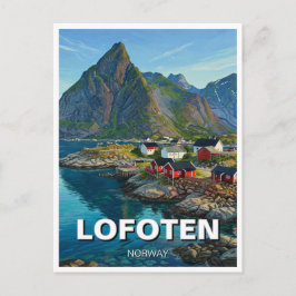 Cartão Postal Viagem para Lofoten Noruega