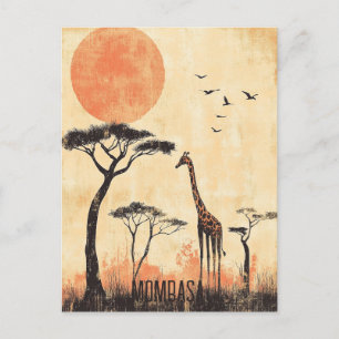 Cartão Postal Viagem para Mombasa Kenya