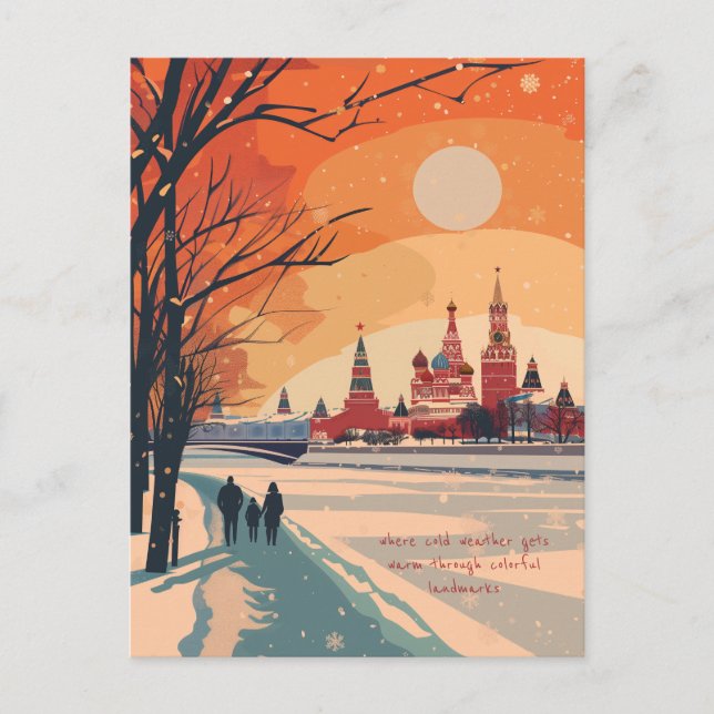 Cartão Postal Viagem para Moscou (Frente)