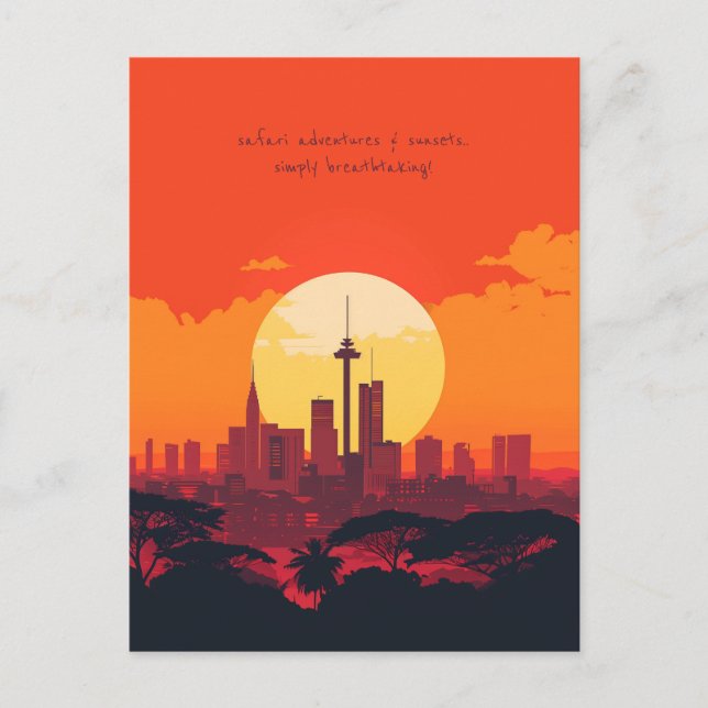 Cartão Postal Viagem para Nairobi (Frente)