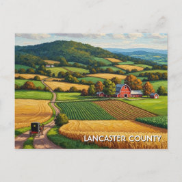 Cartão Postal Viagem para o Condado de Lancaster na Pensilvânia