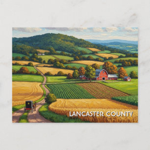 Cartão Postal Viagem para o Condado de Lancaster na Pensilvânia