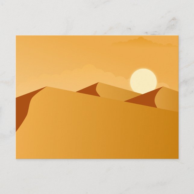 Cartão Postal Viagem para o Deserto do Egito com isto (Frente)