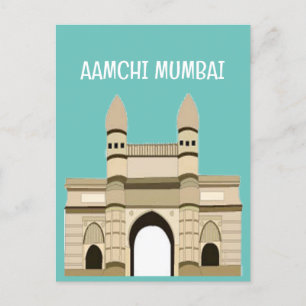 Cartão Postal Viagem para o Portão da Índia em Mumbai