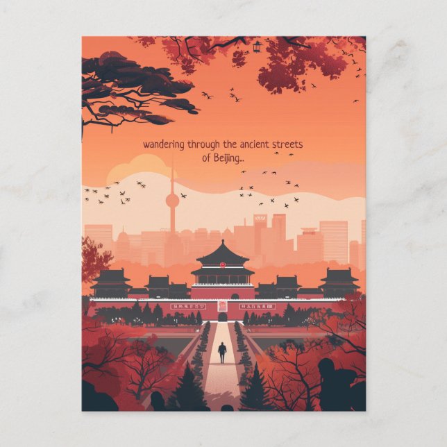Cartão Postal Viagem para Pequim (Frente)