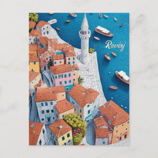 Cartão Postal Viagem para Rovinj Croácia