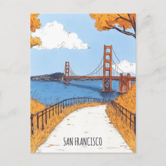 Cartão Postal Viagem para São Francisco Califórnia