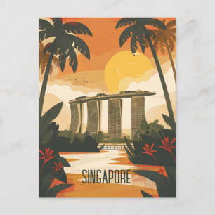 Cartão Postal Viagem para Singapura