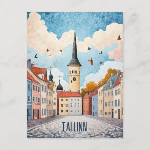 Cartão Postal Viagem para Tallinn Estônia