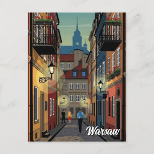 Cartão Postal Viagem para Varsóvia Polônia