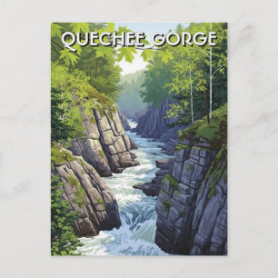 Cartão Postal Viagem para Vermont Quechee Gorge