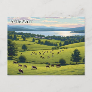 Cartão Postal Viagem para Vermont Shelburne Farms