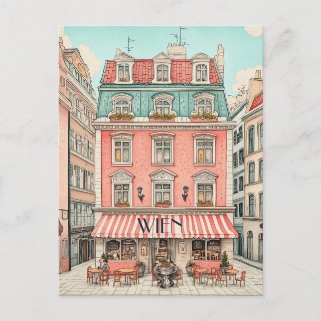 Cartão Postal Viagem para Viena (Frente)