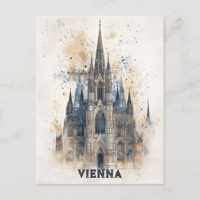 Cartão Postal Viagem para Viena Áustria (Frente)