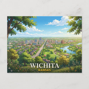 Cartão Postal Viagem para Wichita Kansas