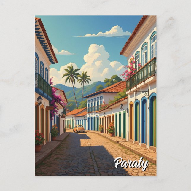 Cartão Postal Viagem Paraty Brazil (Frente)