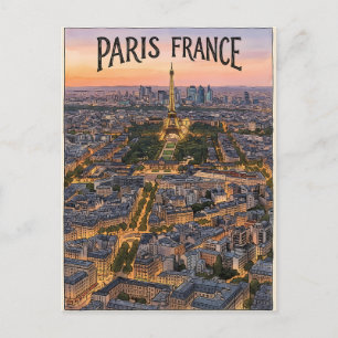 Cartão Postal Viagem Paris França 