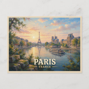 Cartão Postal Viagem Paris França