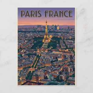 Cartão Postal Viagem Paris França