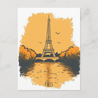 Cartão Postal Viagem Paris França