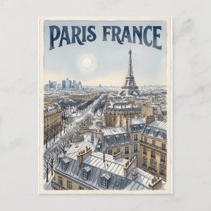 Cartão Postal Viagem Paris França