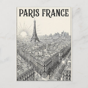 Cartão Postal Viagem Paris França