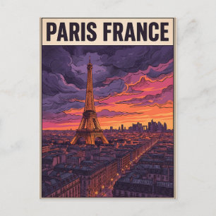 Cartão Postal Viagem Paris França