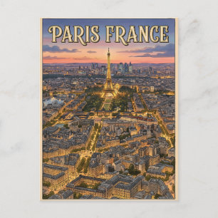 Cartão Postal Viagem Paris França