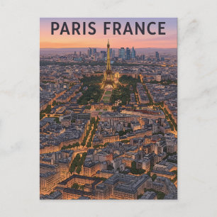 Cartão Postal Viagem Paris França