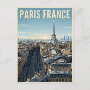 Cartão Postal Viagem Paris França