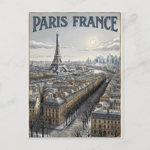 Cartão Postal Viagem Paris França
