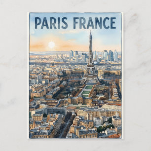 Cartão Postal Viagem Paris França