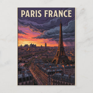 Cartão Postal Viagem Paris França 