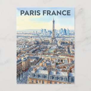 Cartão Postal Viagem Paris França